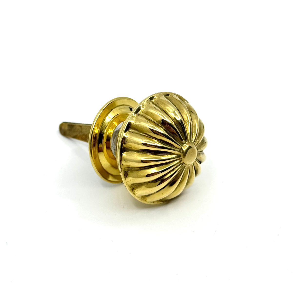 Unlacquered Brass "Sabine" Spool Cabinet Knob