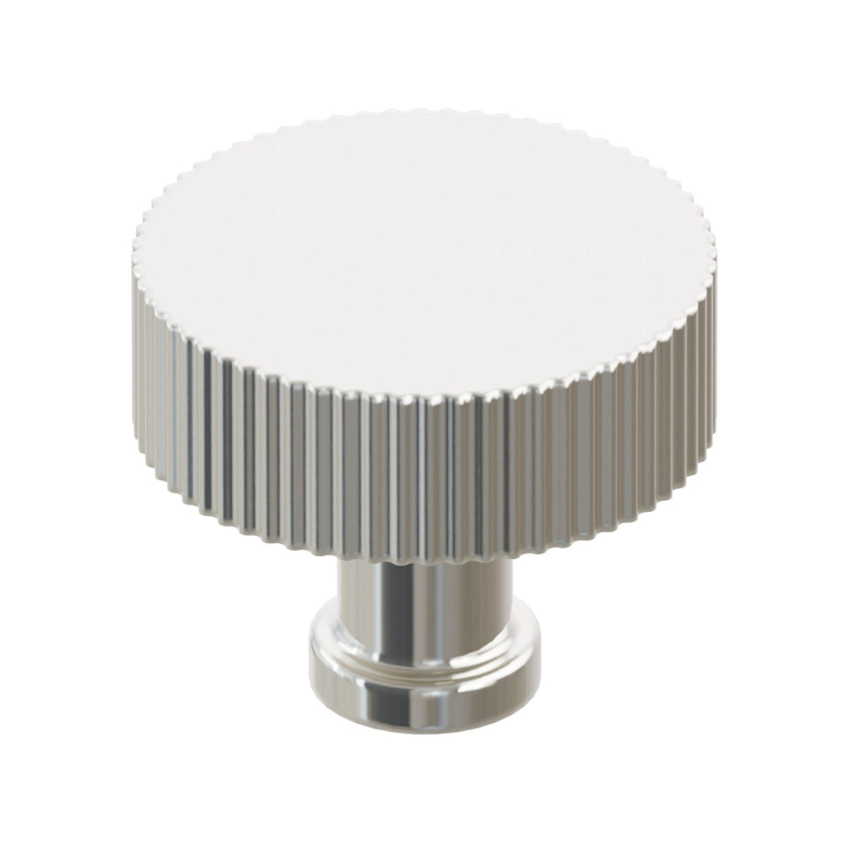 Polished Nickel "ES Fluted" Round Knobs and Drawer Pulls