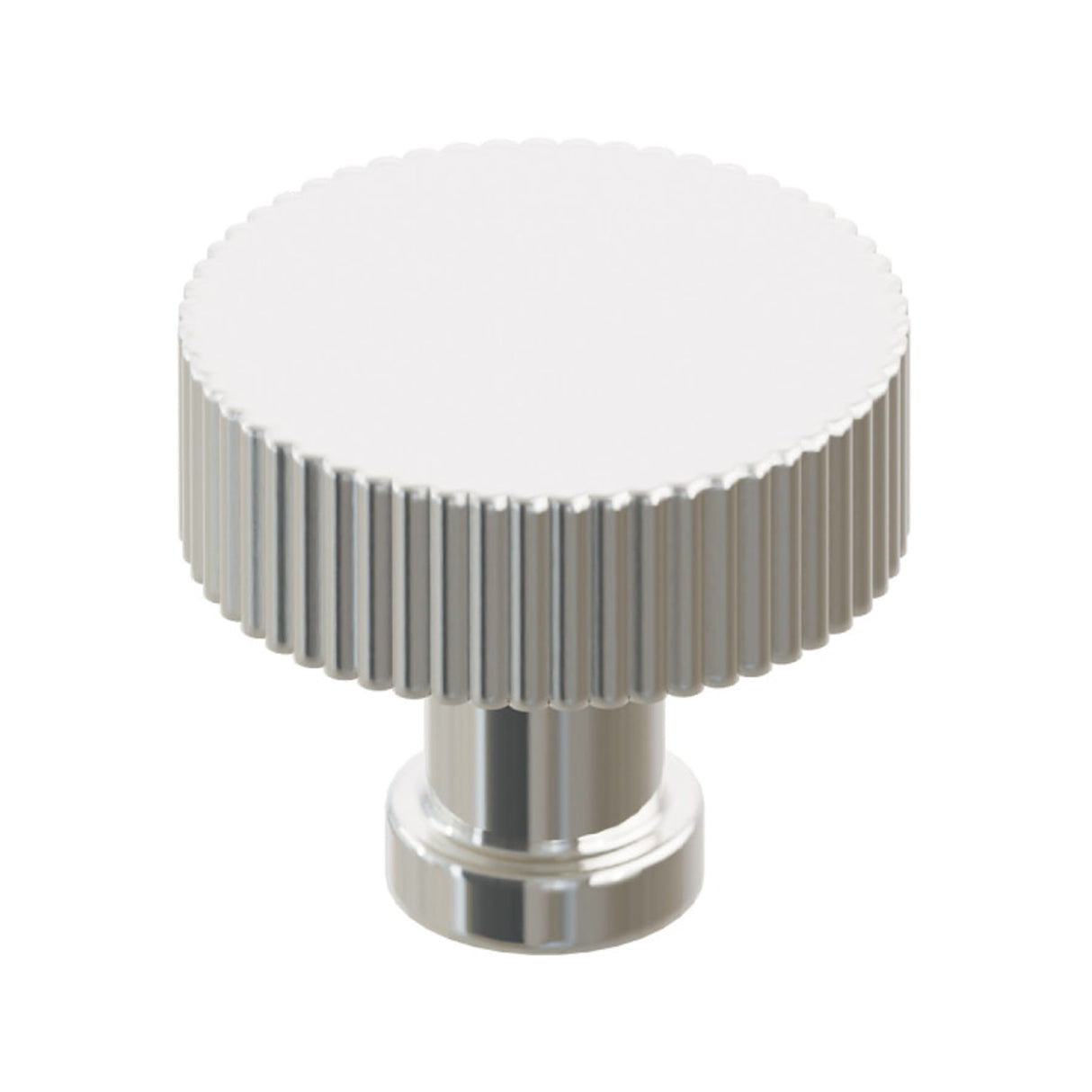 Polished Nickel "ES Fluted" Round Knobs and Drawer Pulls