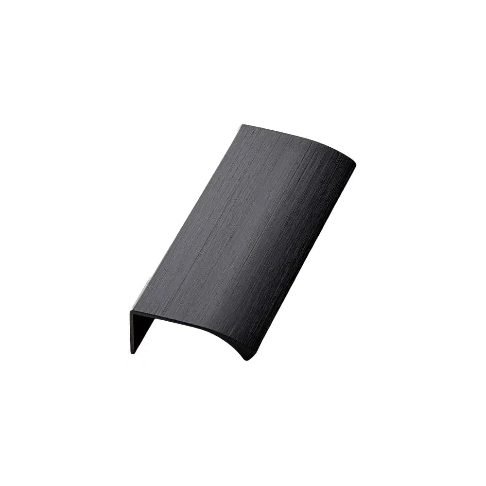 Brushed Matte Black "Edge Straight" Tab Drawer Pulls - Forge Hardware Studio