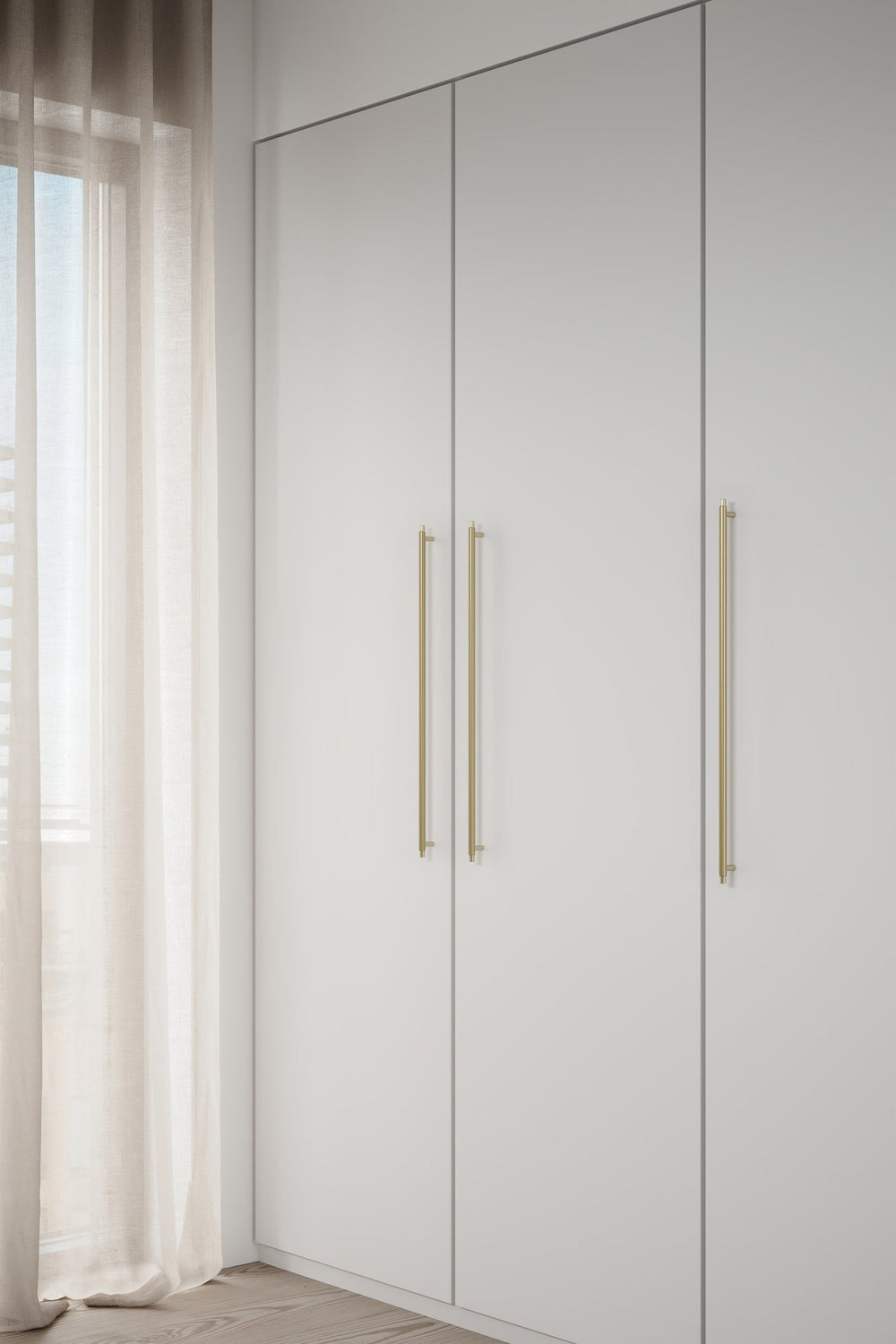 Brushed Gold "Manor" Knurled Cabinet Knobs and Drawer Pulls - Euro • Knobs