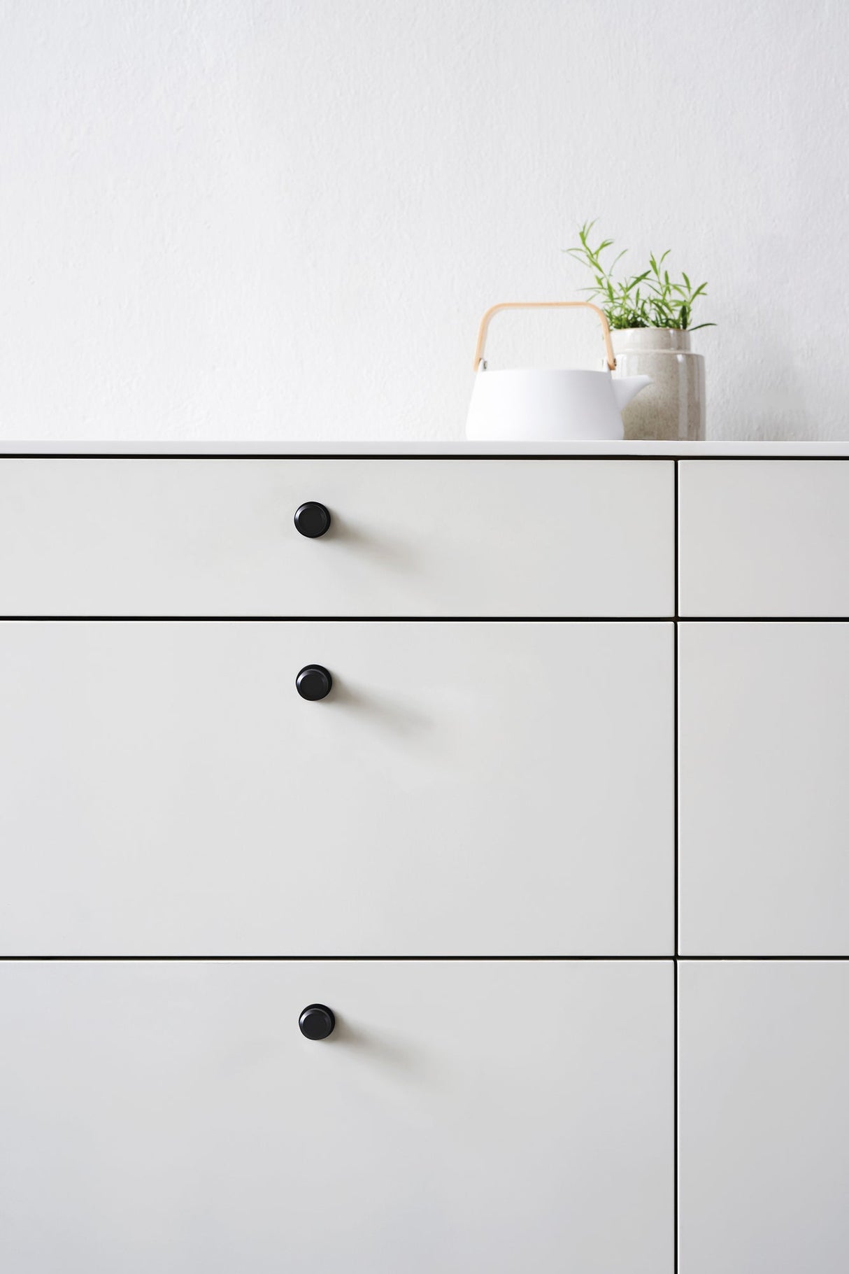 Matte Black "Manor" Knurled Cabinet Knobs and Drawer Pulls - Euro • Knobs