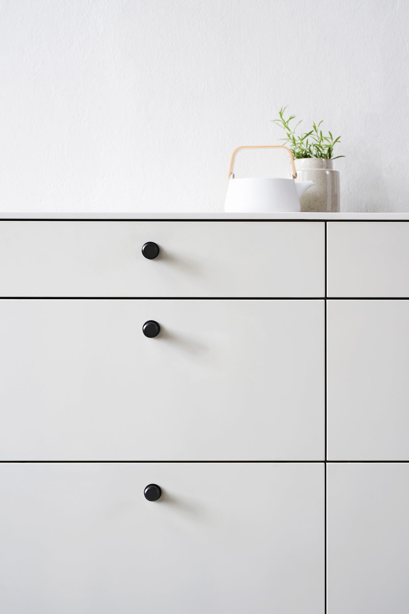 Matte Black "Manor" Knurled Cabinet Knobs and Drawer Pulls - Euro • Knobs