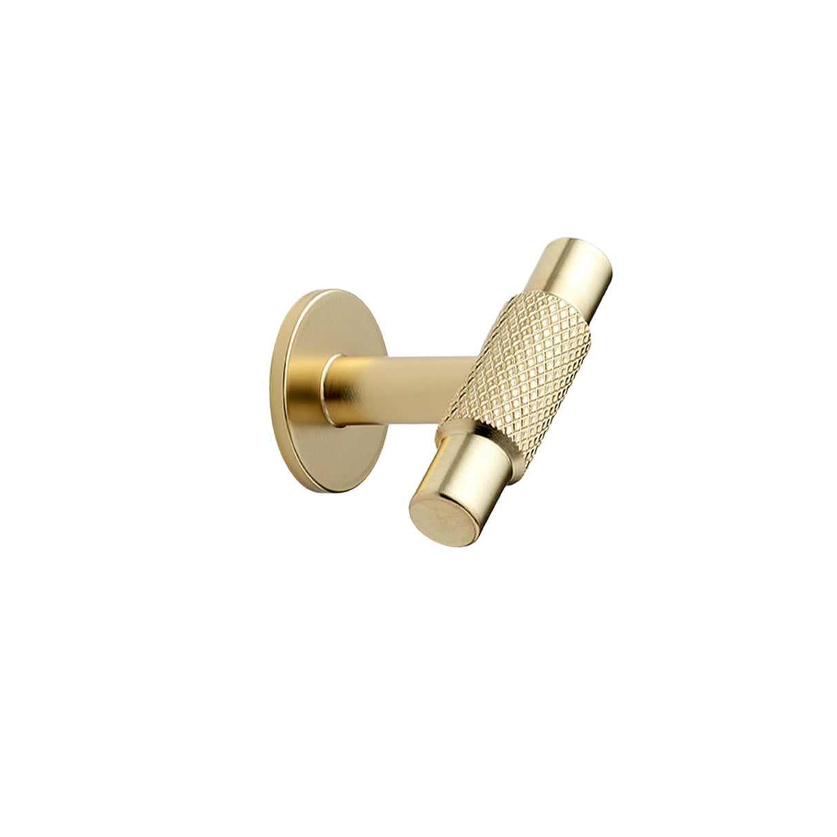 Brushed Gold "Manor" Knurled Cabinet Knobs and Drawer Pulls - Euro • Knobs