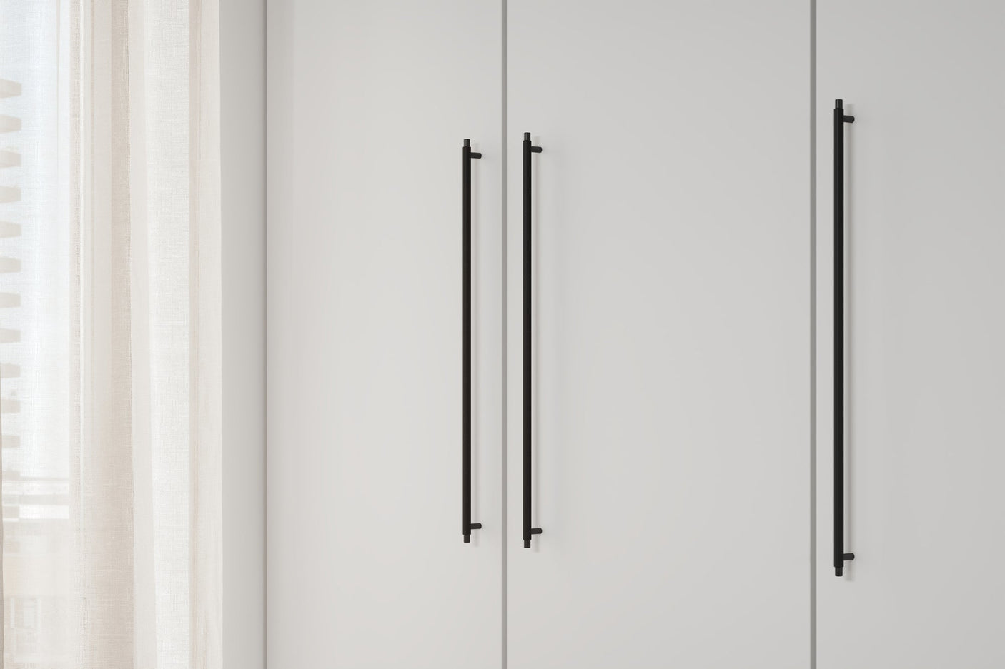 Matte Black "Manor" Knurled Cabinet Knobs and Drawer Pulls - Euro • Knobs