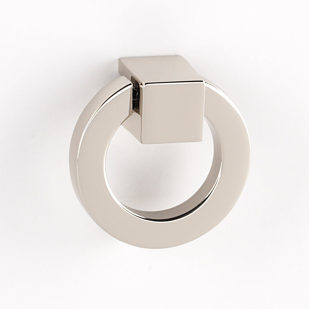 Polished Nickel "Miriam" Round Ring Pull Cabinet Knob - Industry Hardware