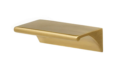 Satin Brass "Graham" Tab Drawer Pull - Forge Hardware Studio