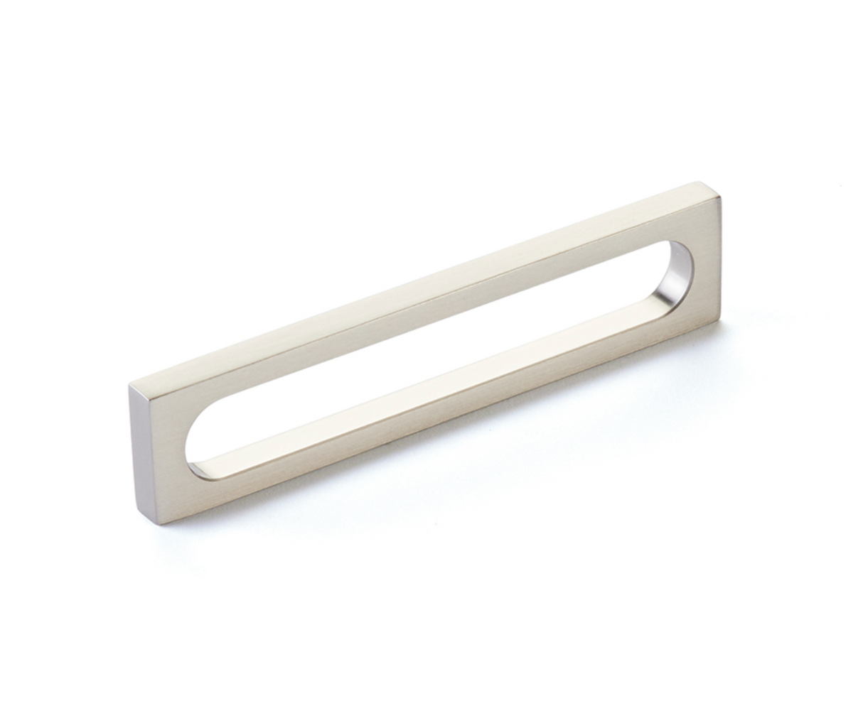 Brushed Nickel "Loop" Square Drawer Pulls and Cabinet Knobs - Forge Hardware Studio