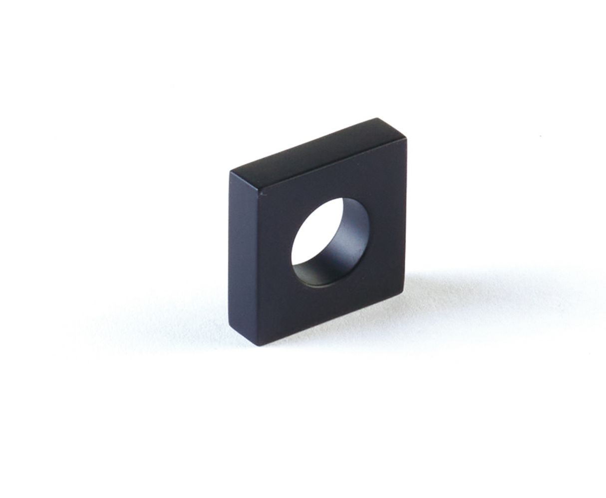 Matte Black "Loop" Square Drawer Pulls and Cabinet Knobs - Forge Hardware Studio