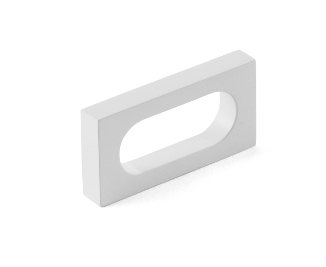 Matte White "Loop" Square Drawer Pulls and Cabinet Knobs - Forge Hardware Studio