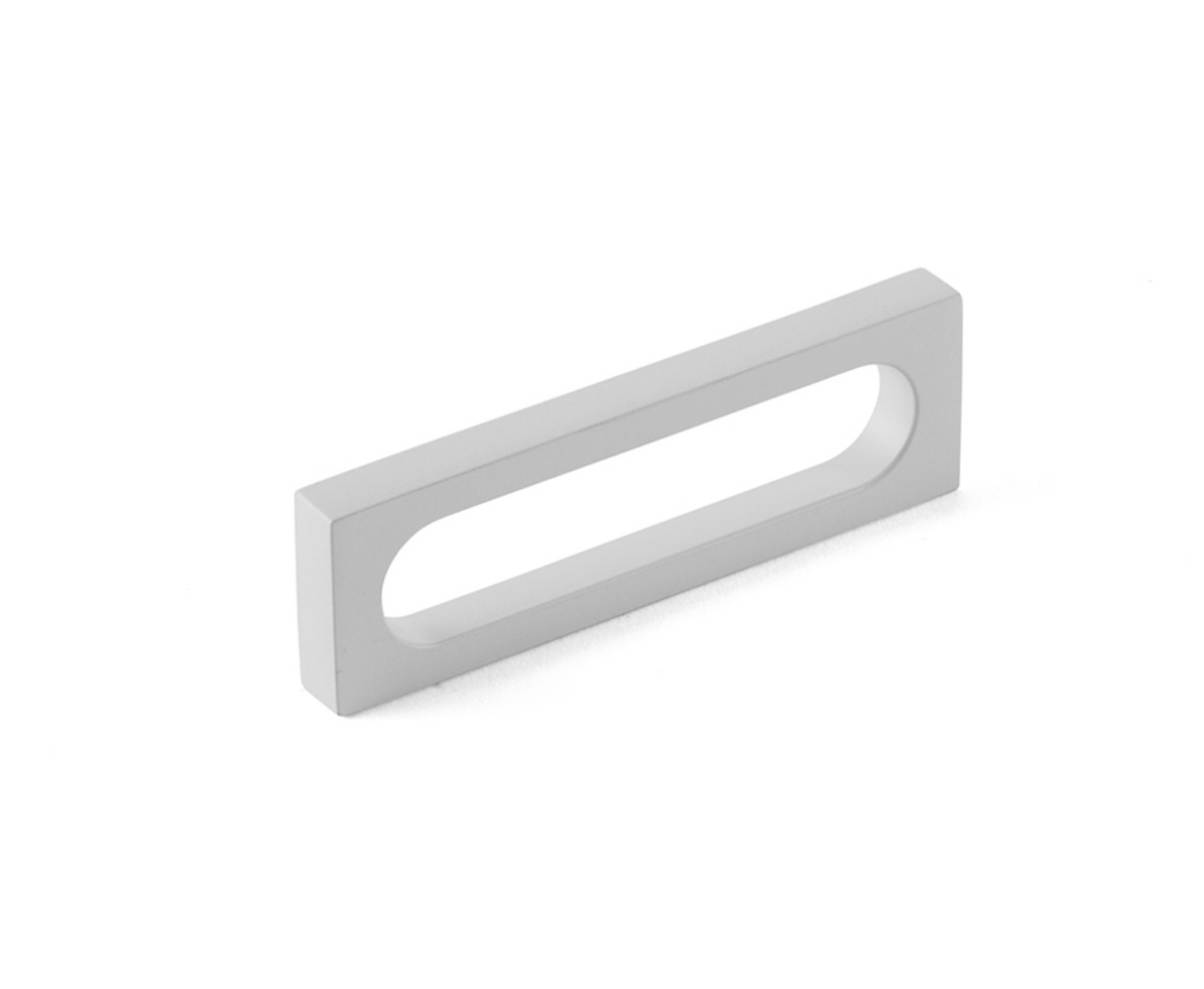 Matte White "Loop" Square Drawer Pulls and Cabinet Knobs - Forge Hardware Studio
