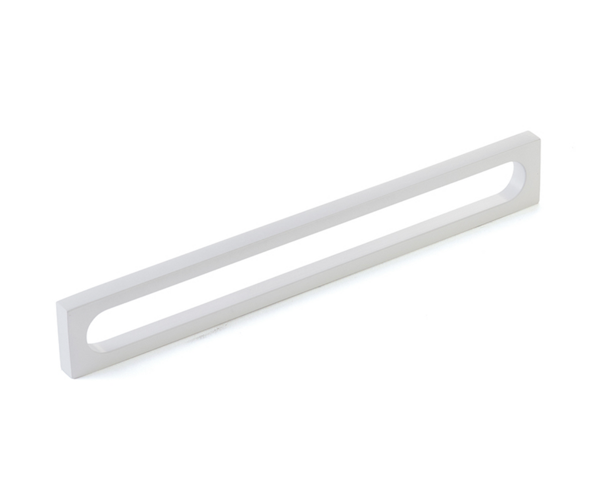 Matte White "Loop" Square Drawer Pulls and Cabinet Knobs - Forge Hardware Studio