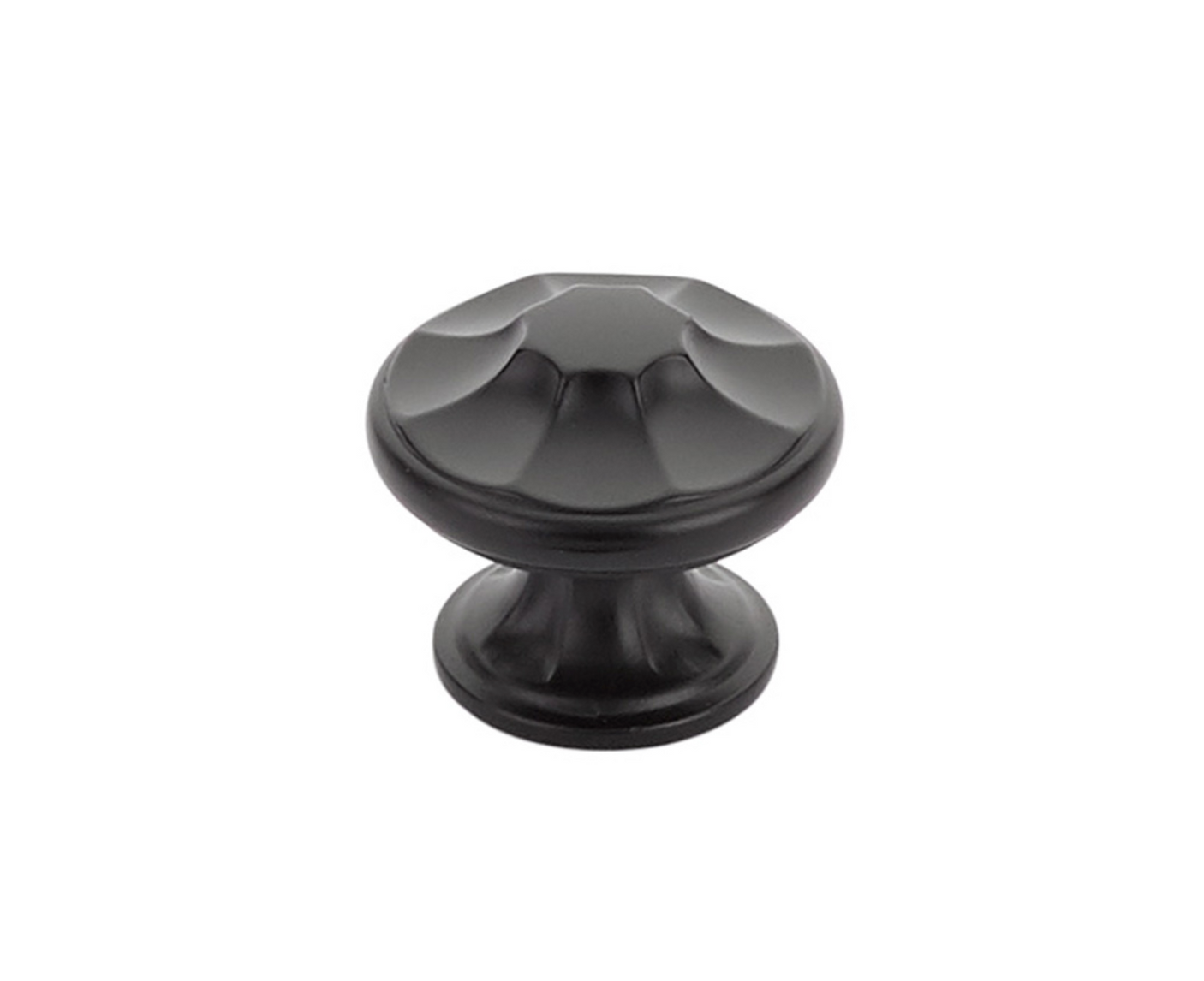 Matte Black "Regal" Cabinet Knobs and Drawer Pulls - Forge Hardware Studio