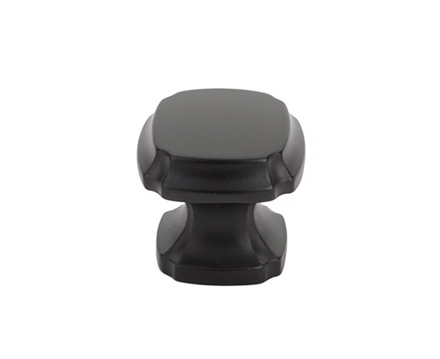 Matte Black "Regal" Cabinet Knobs and Drawer Pulls - Forge Hardware Studio