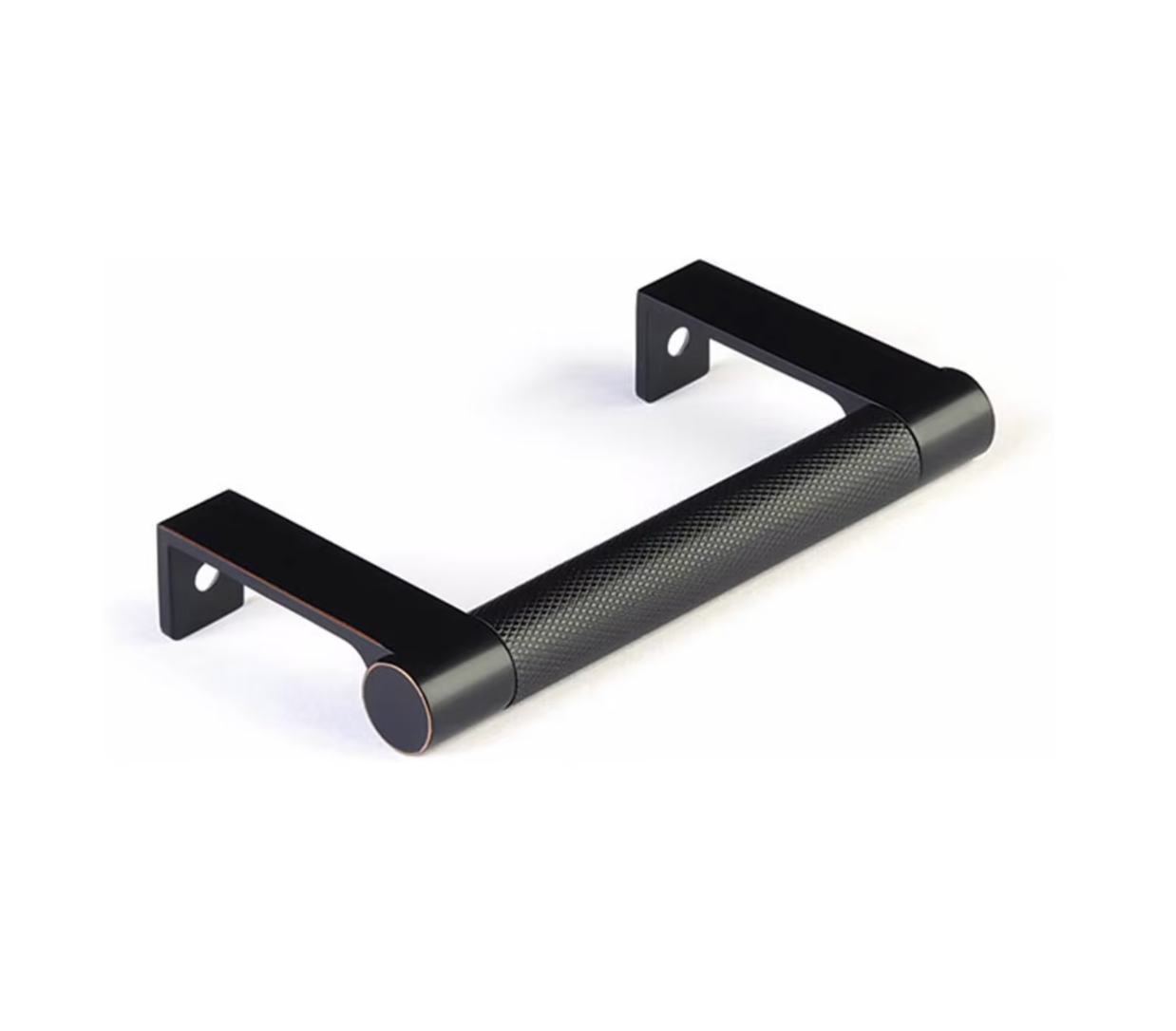 Oil Rubbed Bronze "Converse" Knurled Edge Tab Drawer Pulls - Forge Hardware Studio