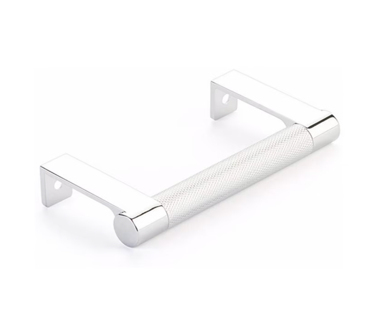 Polished Chrome "Converse" Knurled Edge Tab Drawer Pulls - Forge Hardware Studio