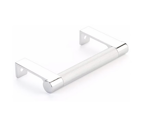 Polished Chrome "Converse" Knurled Edge Tab Drawer Pulls - Forge Hardware Studio