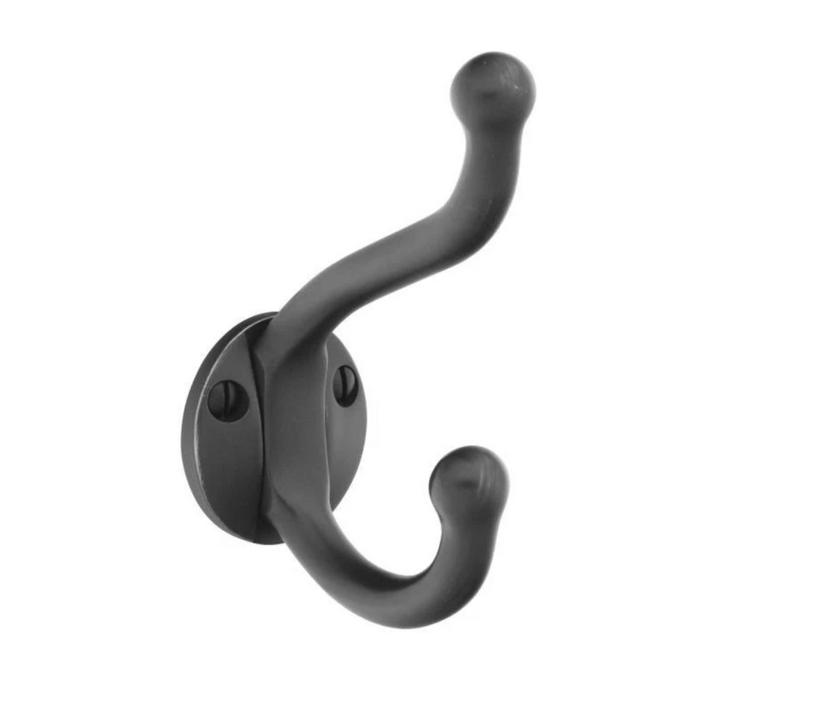 Matte Black "Heritage" Wall Hook, Brass Wall Coat Hook Hardware