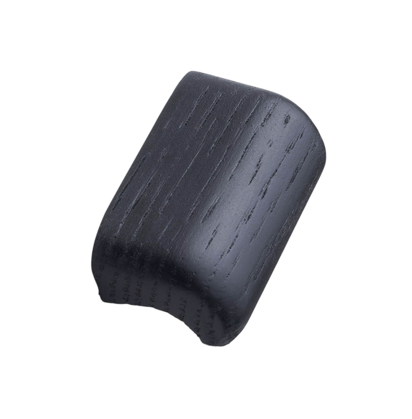 Black Stained Oak "Glove" Wood Drawer Handles - Forge Hardware Studio