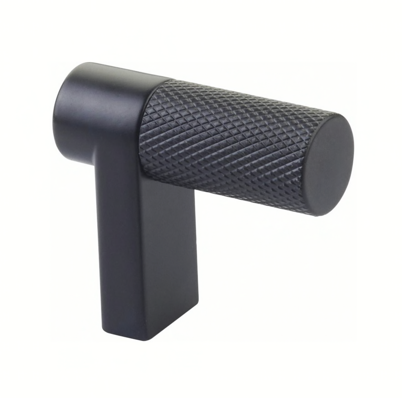 Knurled Matte Black Cabinet Knobs and Drawer Pulls - Forge Hardware Studio