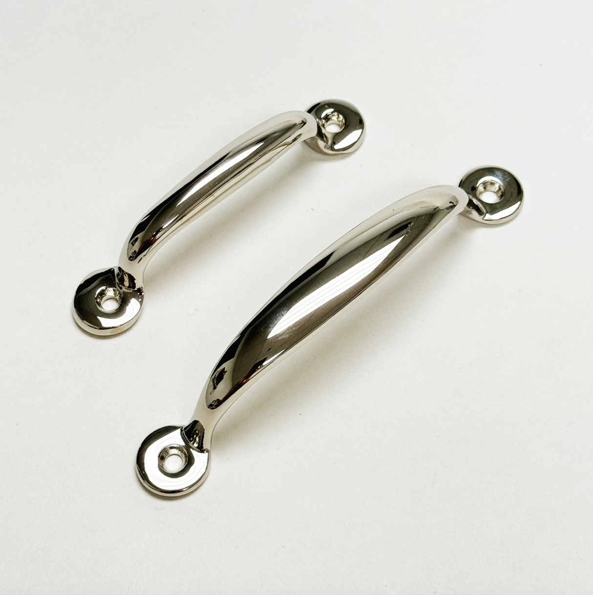 Polished Nickel "Everly" Screen Door and Drawer Pulls - Forge Hardware Studio