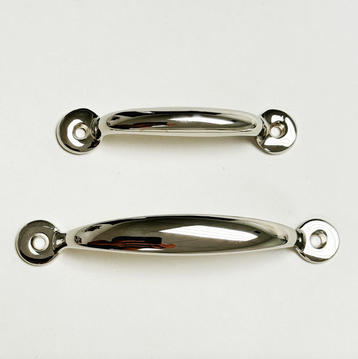 Polished Nickel "Everly" Screen Door and Drawer Pulls - Forge Hardware Studio