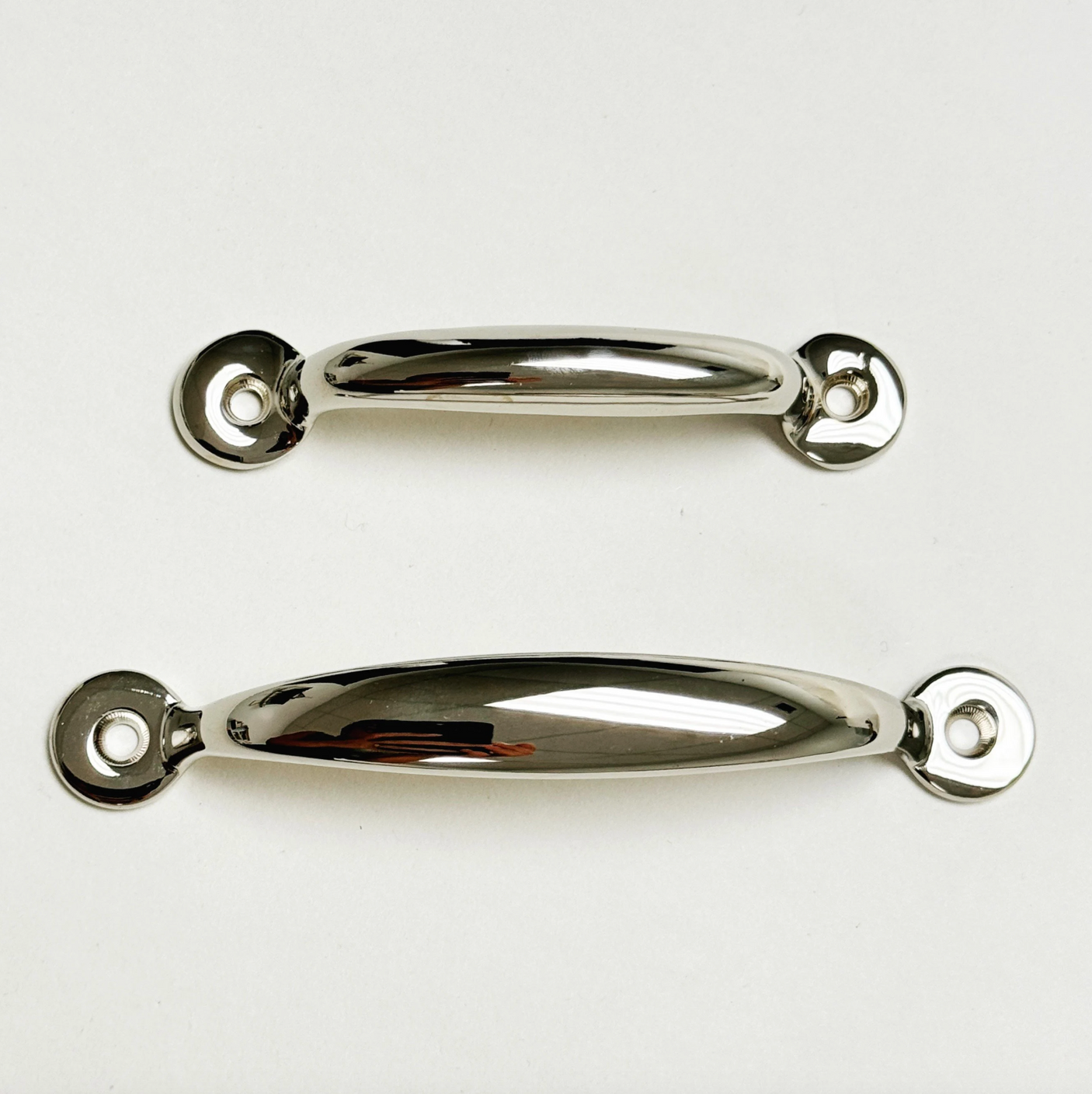Polished Nickel "Everly" Screen Door and Drawer Pulls - Forge Hardware Studio