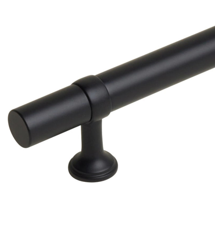 Matte Black "Contemporary" Glass Shower Door Handles - Back to Back Pulls