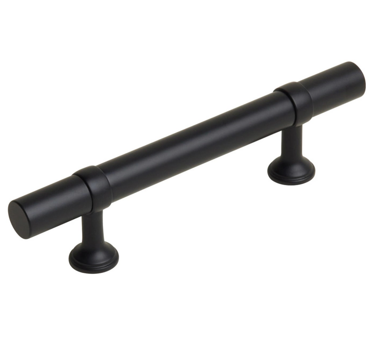 Smooth T-Bar "Contemporary" Matte Black Knobs and Pulls - Forge Hardware Studio