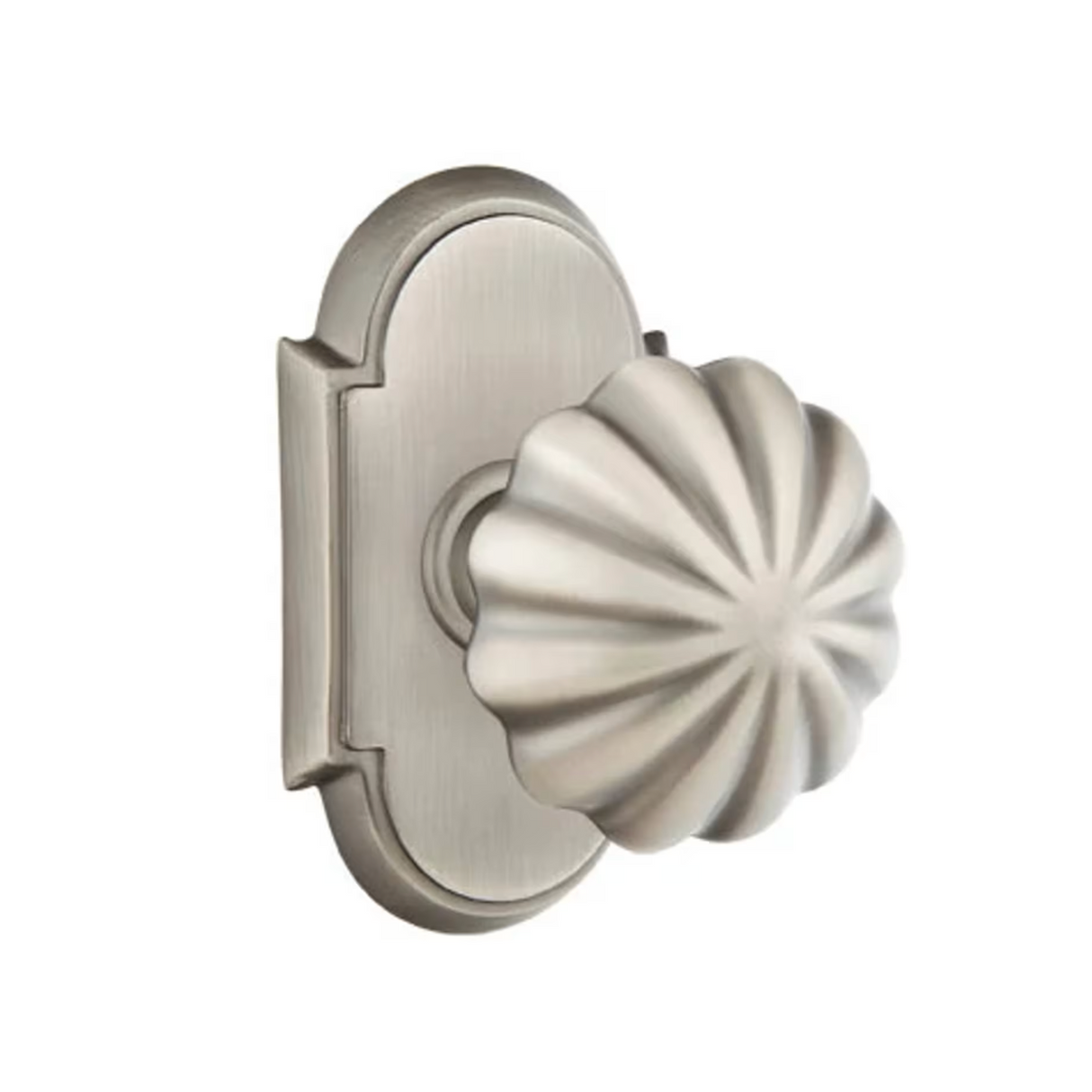 Transitional Pewter "Heritage" Flower Door Knob