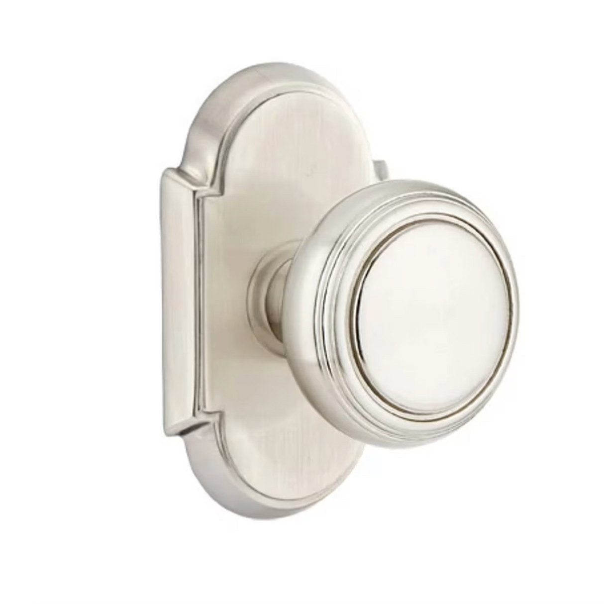 Transitional Satin Nickel "Ridge" Round Door Knob