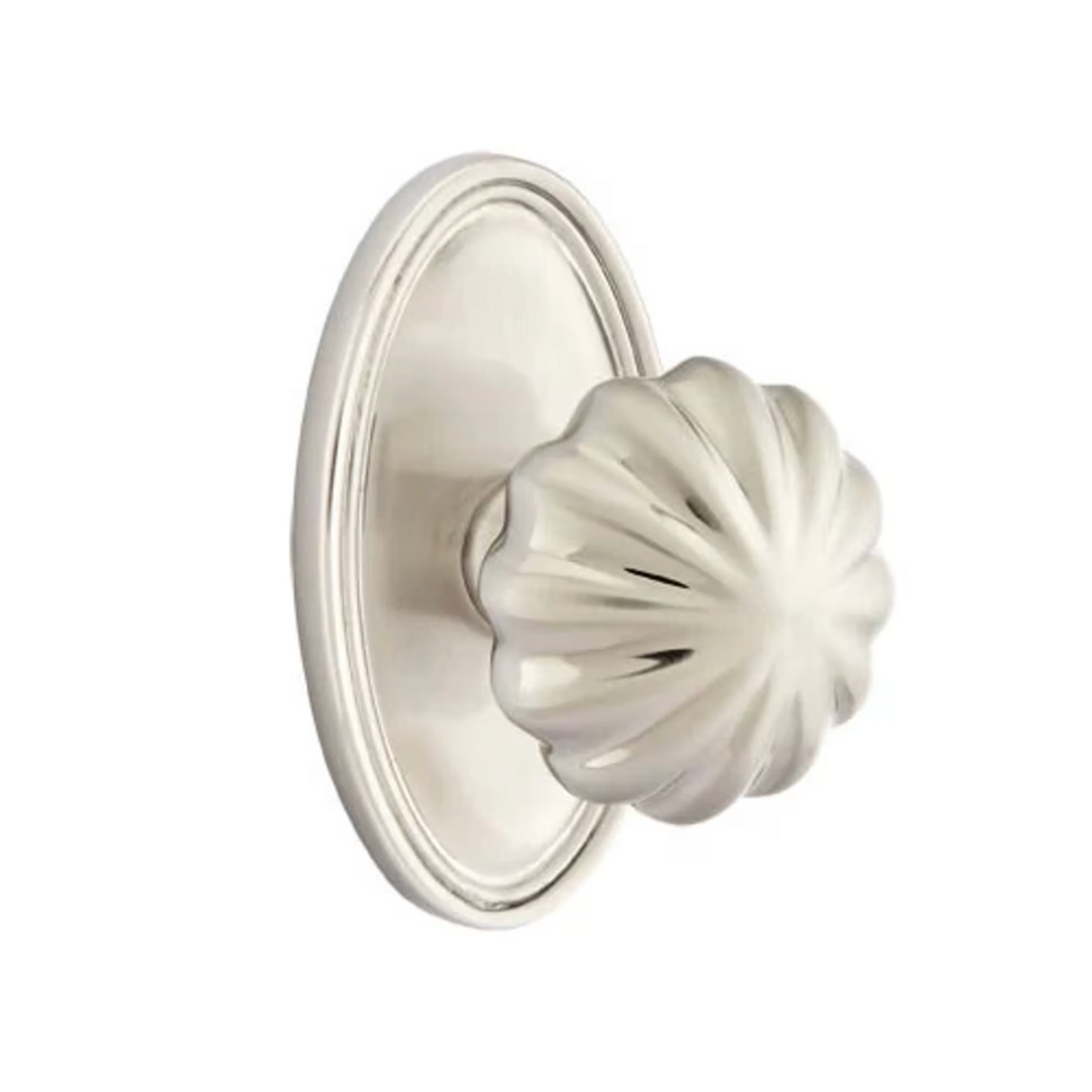 Transitional Satin Nickel "Heritage" Flower Door Knob