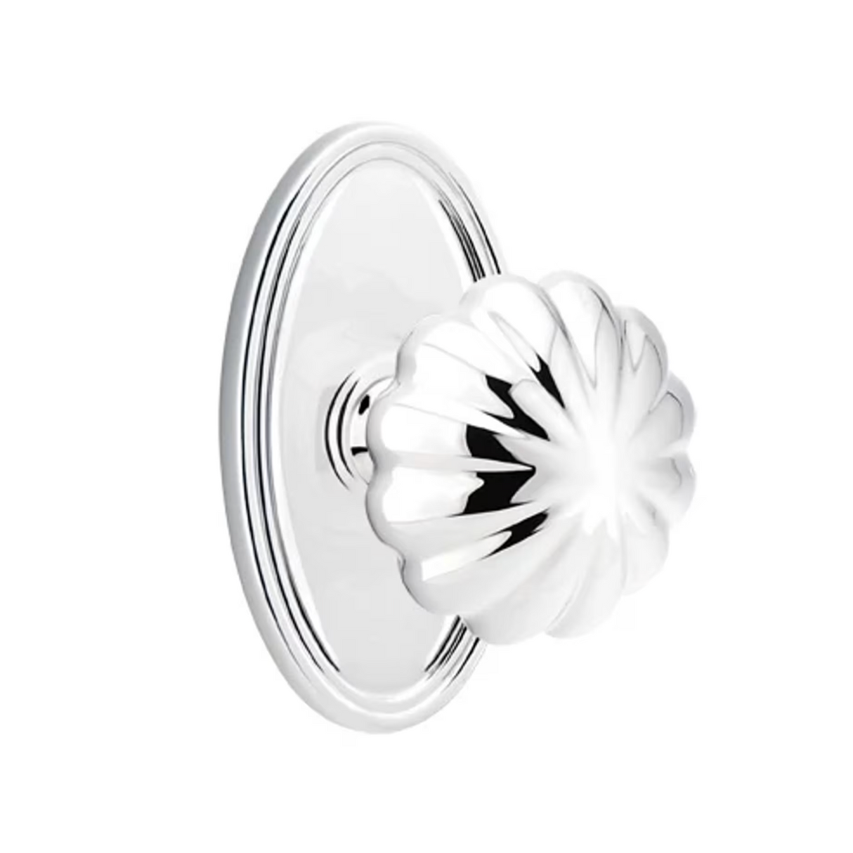 Transitional Polished Chrome "Heritage" Flower Door Knob