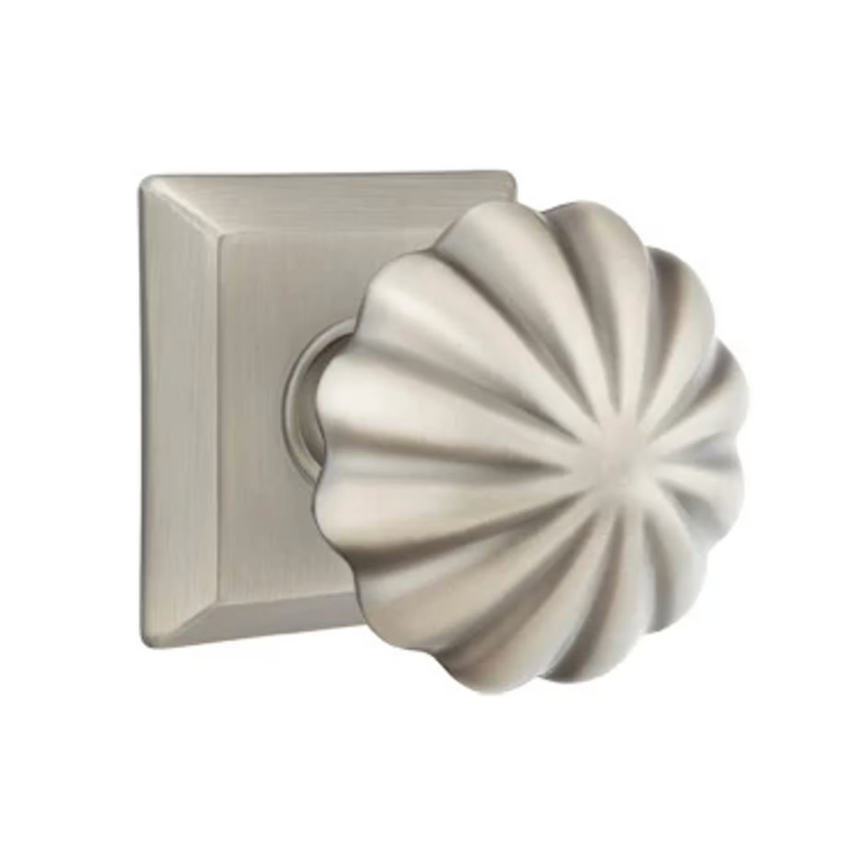 Transitional Pewter "Heritage" Flower Door Knob
