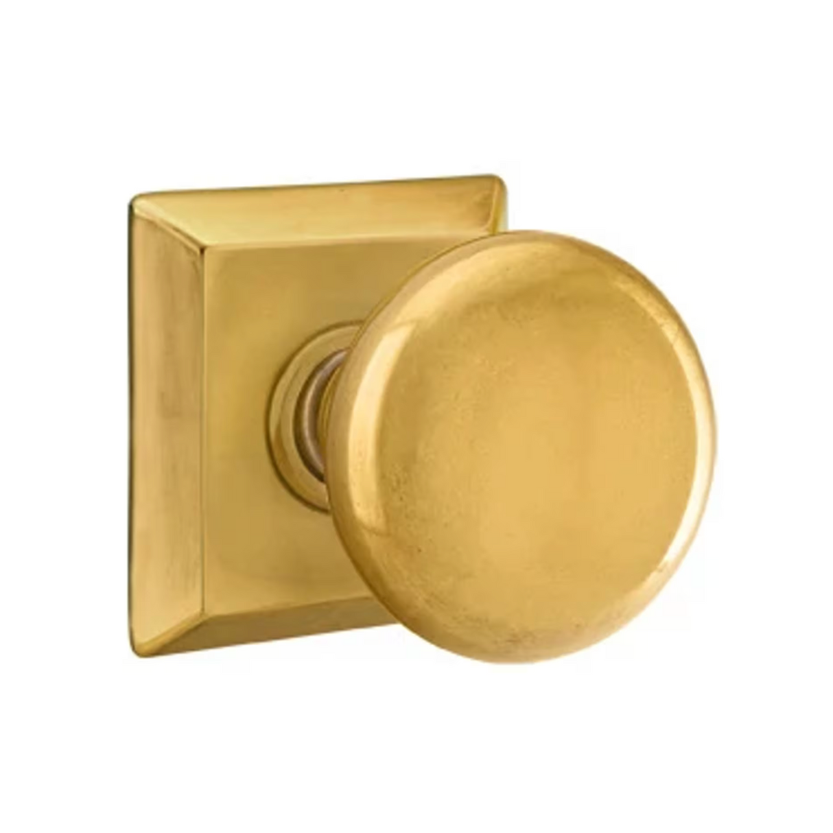 Transitional "Heritage" Round Door Knob in French Brass