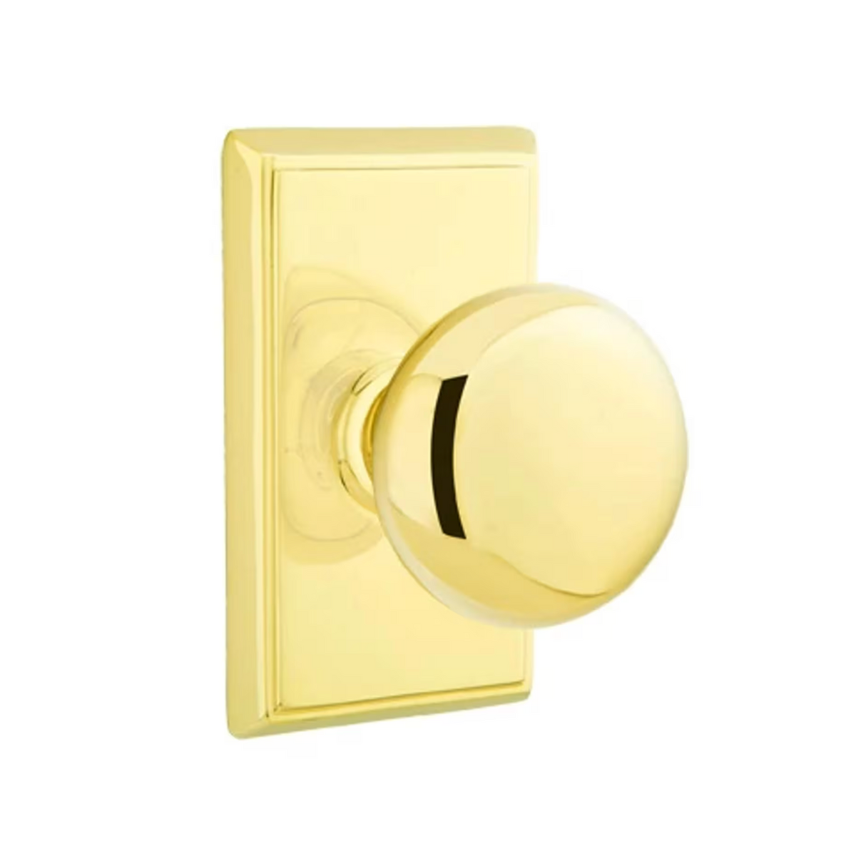 Transitional Unlacquered Brass "Heritage" Round Door Knob