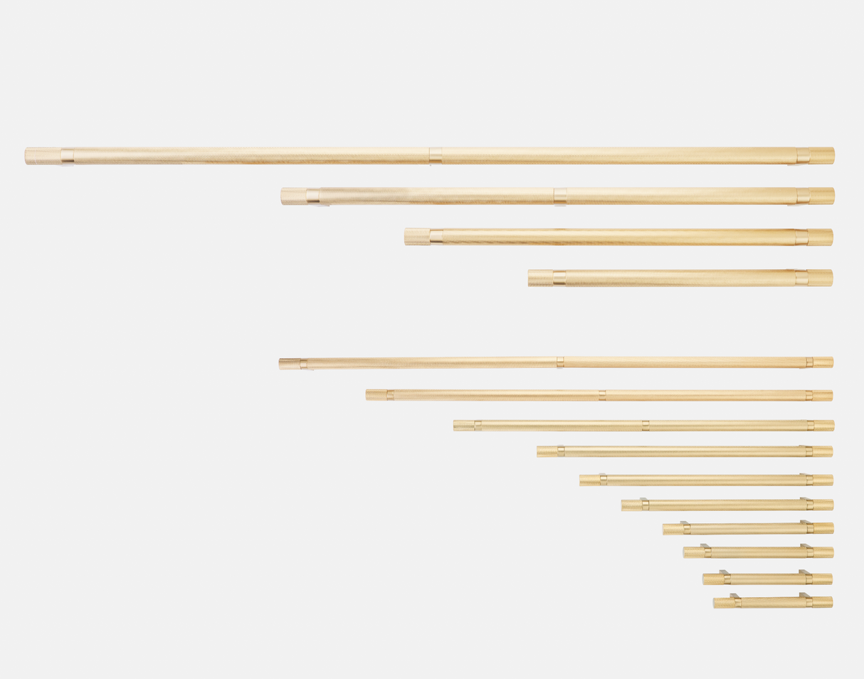 Knurled Select T-Bar Champagne Bronze Cabinet Knobs and Drawer Pulls - Forge Hardware Studio