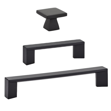 Matte Black "Vita" Cabinet Knobs and Drawer Pulls - Forge Hardware Studio