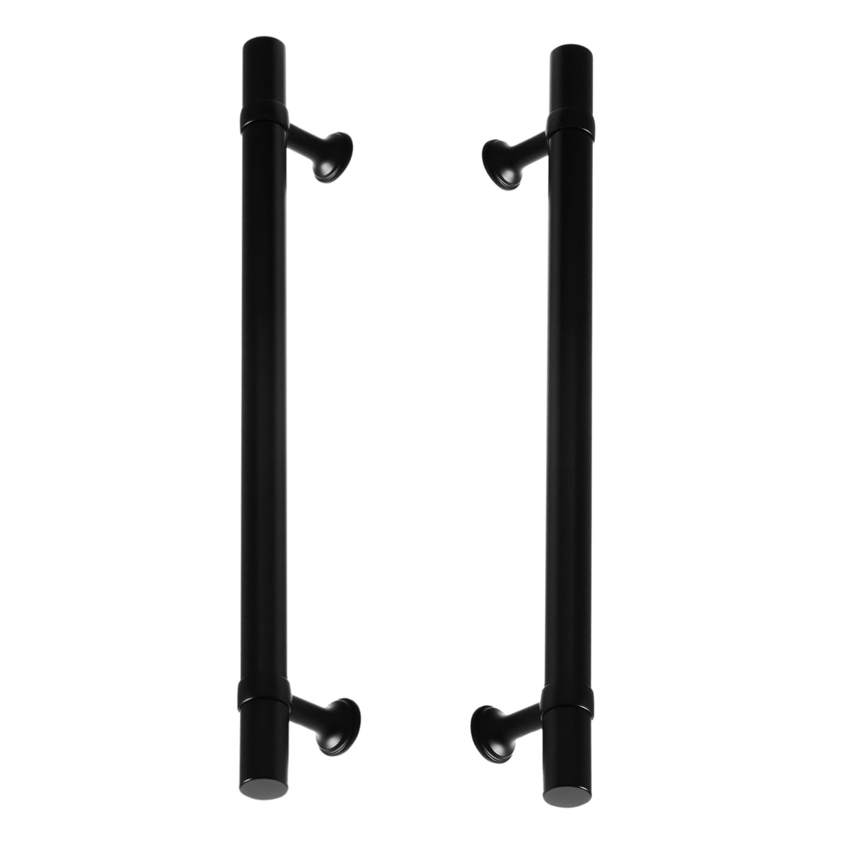 Matte Black "Contemporary" Glass Shower Door Handles - Back to Back Pulls