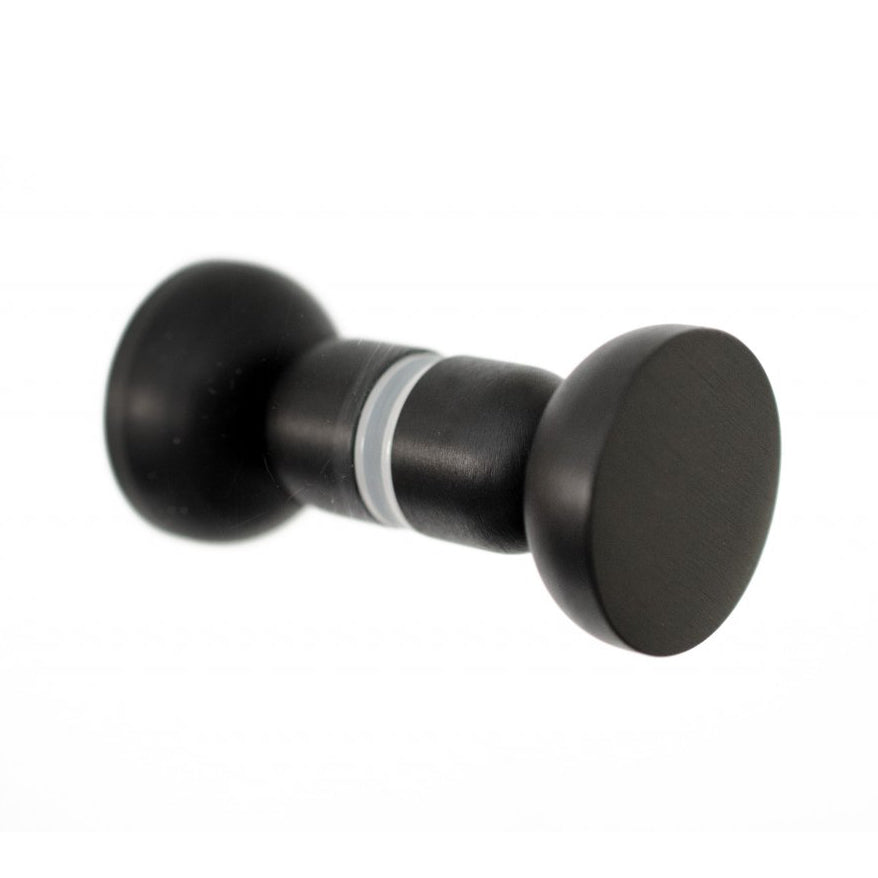 Glass Shower "Pedestal" Round 1-3/16" Matte Black Door Knob