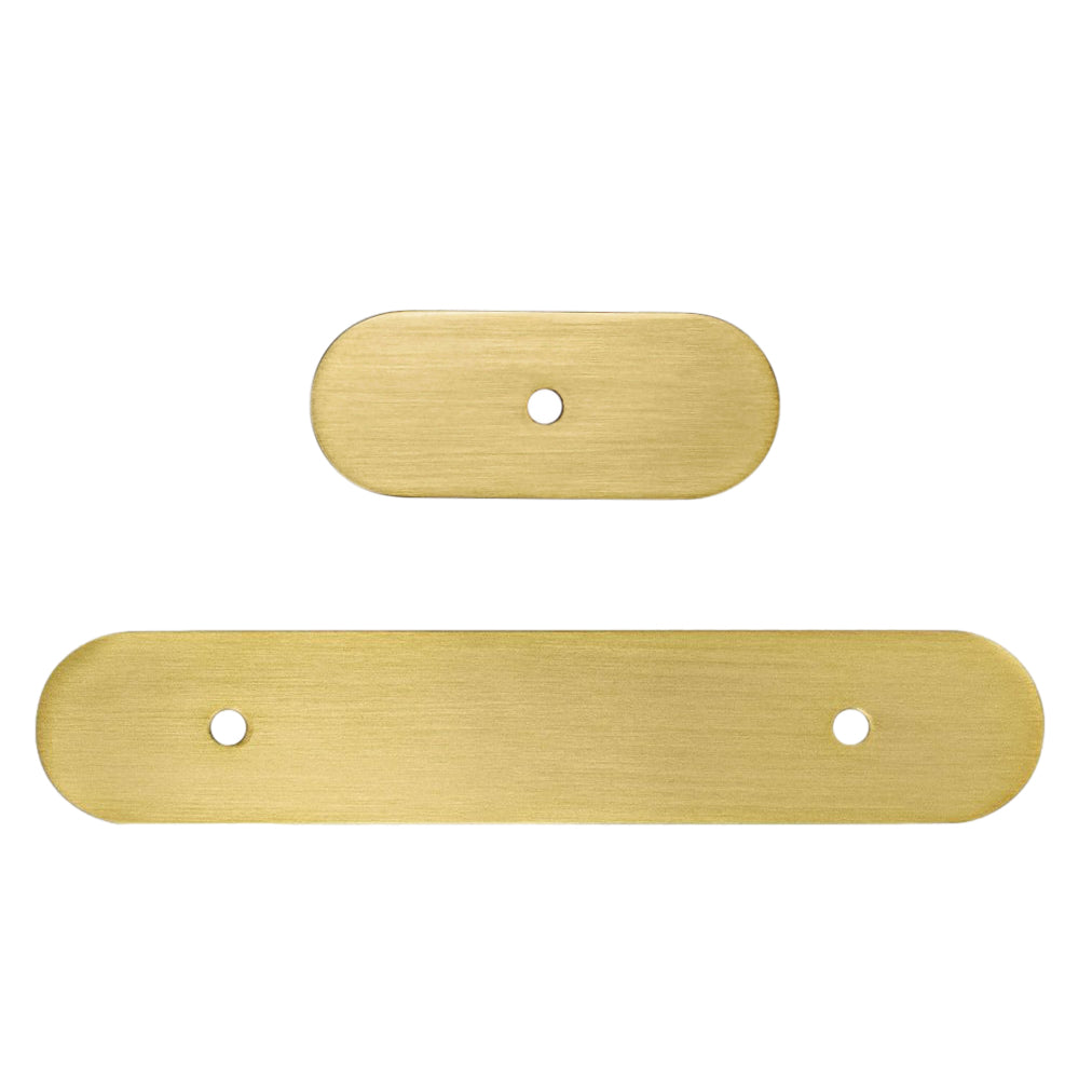Champagne Bronze Rounded Drawer Pull Backplates