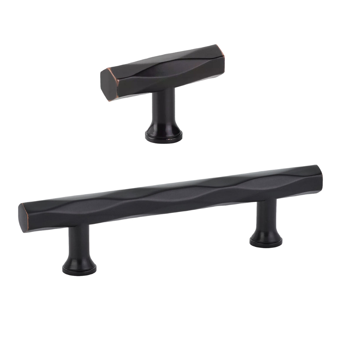 T-Bar Oil Rubbed Bronze "American Designer" Cabinet Knob and Drawer Pulls