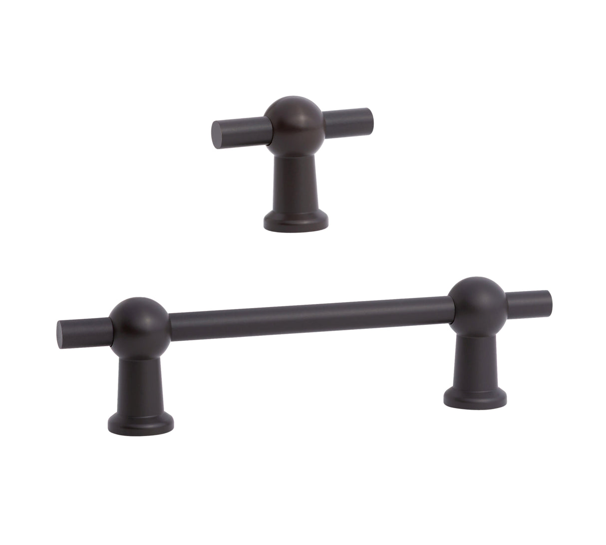 Oil Rubbed Bronze "Elodie" T-Knob and Drawer Pull