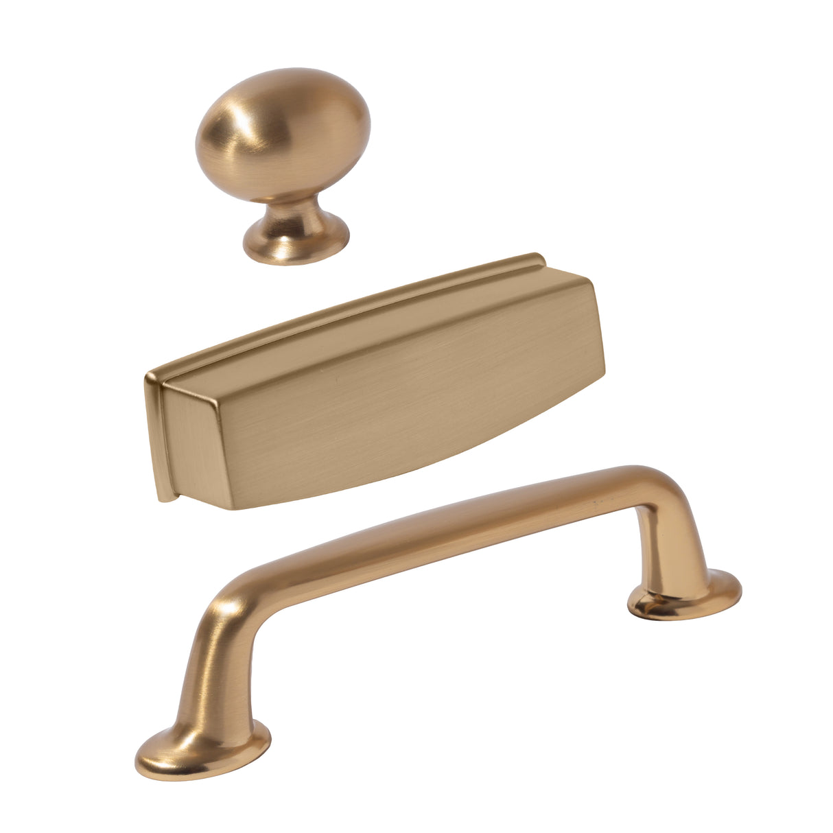 Champagne Bronze "Bellamy" Cabinet Knob and Drawer Pulls