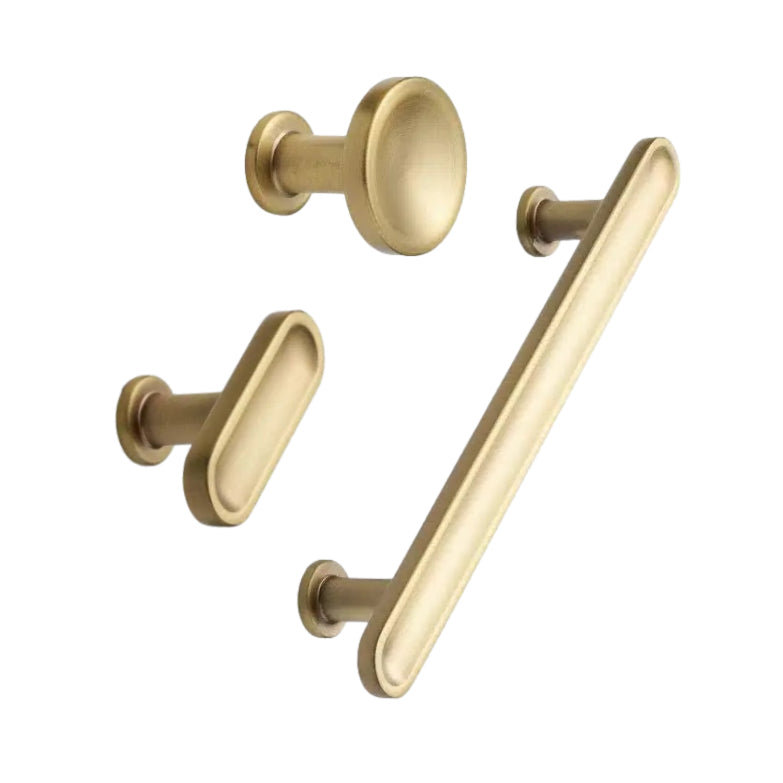 Dark Brushed Gold "Chateau" Cabinet Knobs and Drawer Pull - Forge Hardware Studio