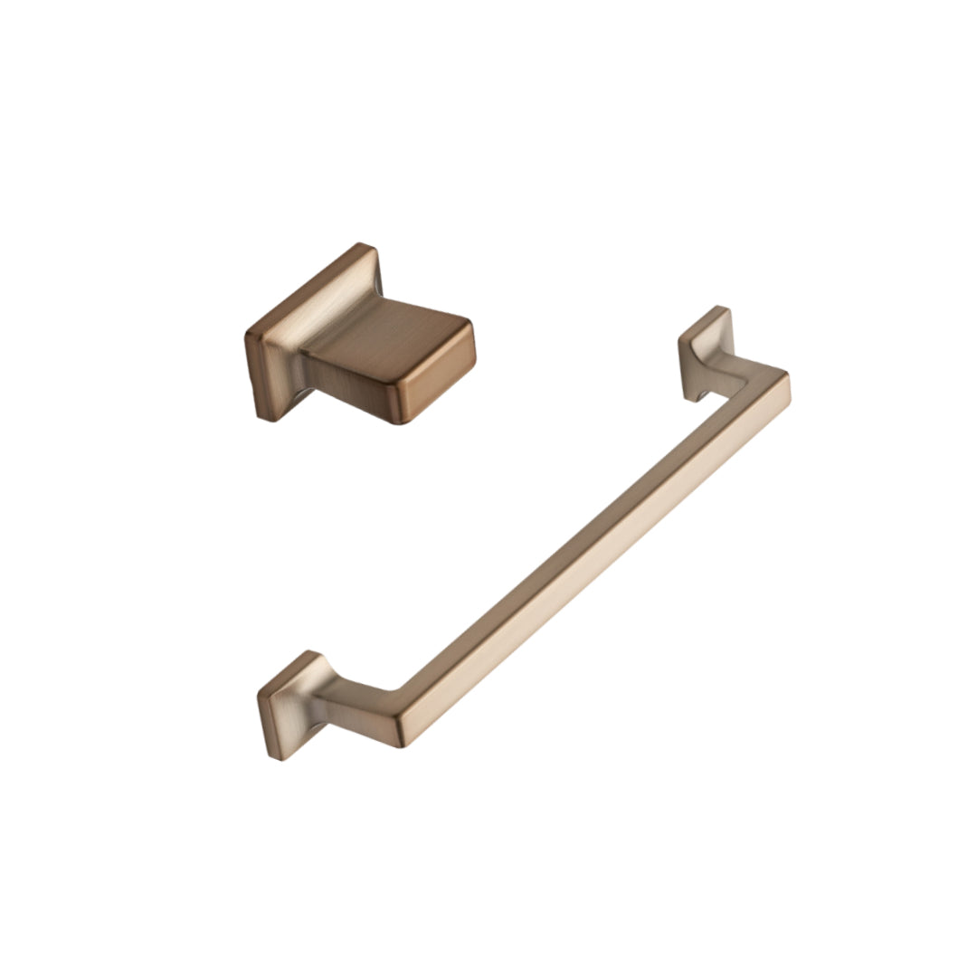 Brushed Bronze "Heirloom" Knob and Drawer Pulls - Forge Hardware Studio