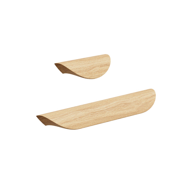 Lacquered Oak Wood "Archive" Tab Drawer Pulls - Forge Hardware Studio
