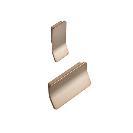 Brushed Bronze "Leaf" Tab Drawer Pulls - Forge Hardware Studio