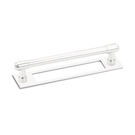 Polished Chrome Industrial Modern Pulls and Knob with Backplate