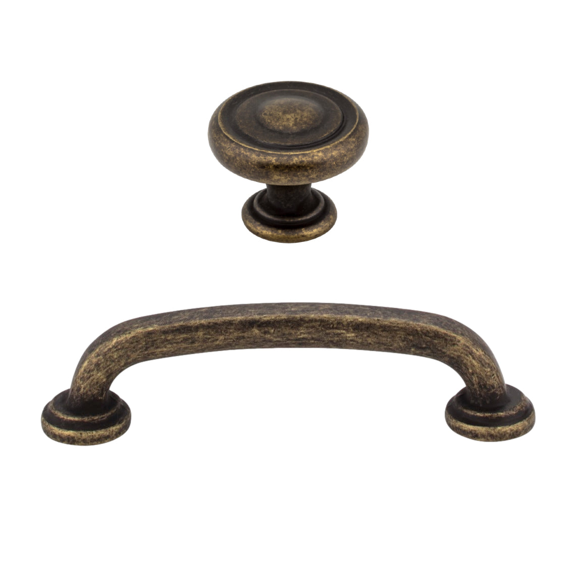 Distressed Bronze "Town" Drawer Pulls - Cabinet Hardware - Forge Hardware Studio